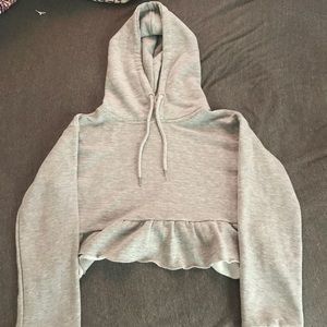 Pretty Little Thing Peplum Cropped Hoodie